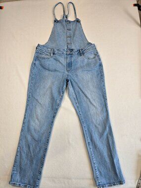 Arizona Jean Co. Womens Blue Denim Overalls XL